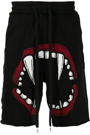 HACULLA Fang Lip-print track shorts