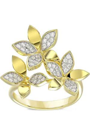 Marchesa Notte 18kt gold Wild Flower diamond ring