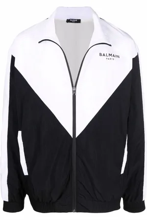 Balmain Logo-print multi-cut track jacket