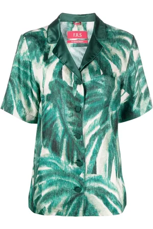 F.R.S For Restless Sleepers Palmtree-print silk shirt
