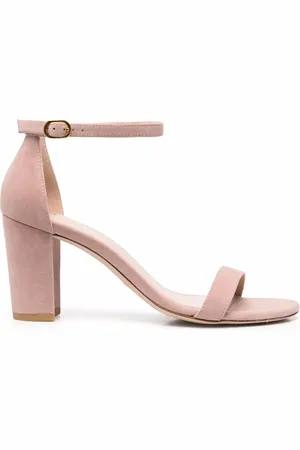 Stuart Weitzman Nearlynude 95mm block-heel sandals
