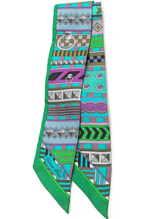 Hermès 20th Century Collier de Chiens Silk Twilly Scarf scarves