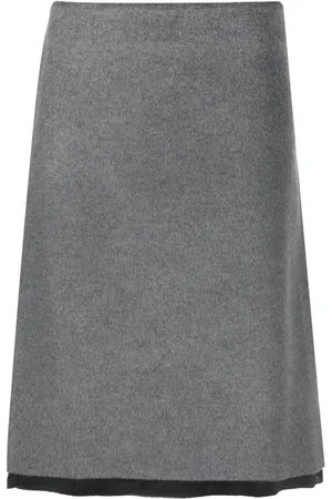 Miu Miu A-line velour skirt