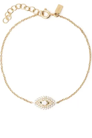 EF Collection 14kt yellow Evil Eye diamond bracelet