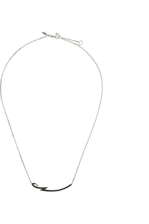 STEPHEN WEBSTER 18kt white gold Lady Stardust marquise diamond pendant necklace