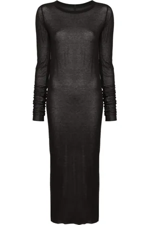 Rick Owens Ribbed-knit midi dress