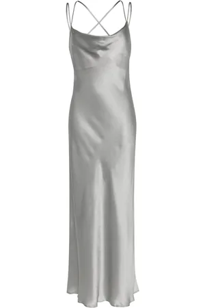 ANTONELLI Satin midi slip dress