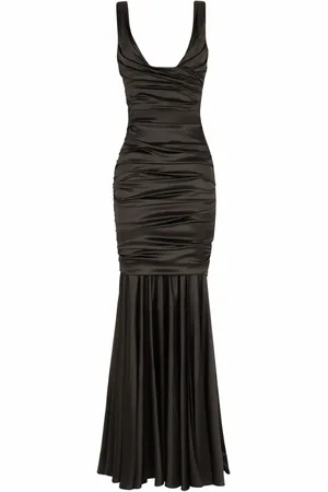 Dolce & Gabbana Draped satin maxi dress