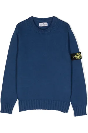 Stone Island Compass-logo cotton-blend jumper