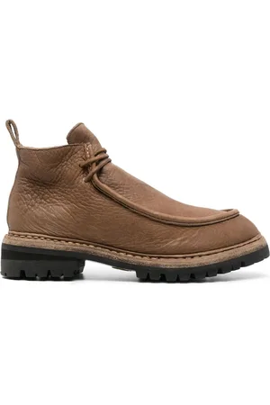 GUIDI Lace-up leather boots