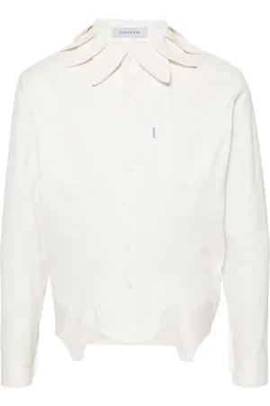 JUNTAE KIM Petal-collar cotton shirt