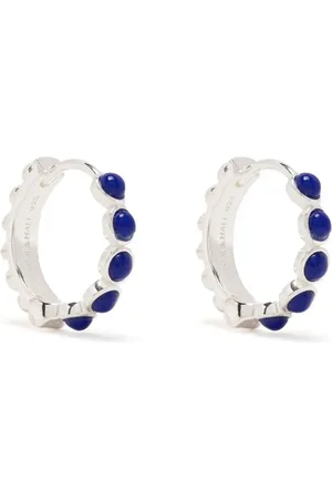 Dower and Hall Lapis lazuli-embellished huggie hoops