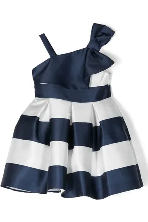 Abel & Lula One-shoulder striped dress