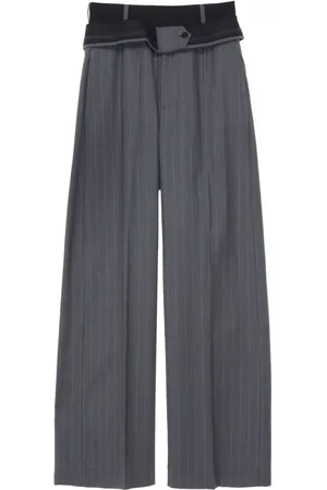 ALAINPAUL Inside-out belt tailored trousers