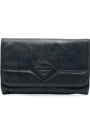 Gianfranco Ferré 1990s debossed-logo clutch bag