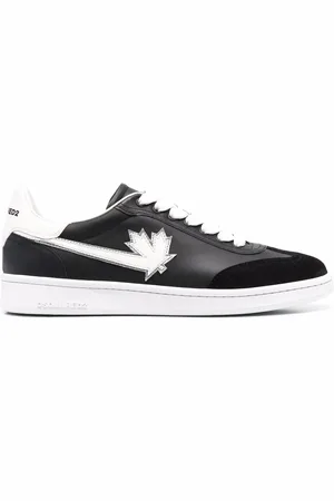 Dsquared2 Logo-patch leather sneakers