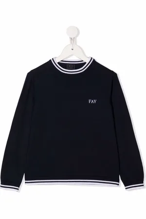 FAY Logo-print crew neck sweatshirt