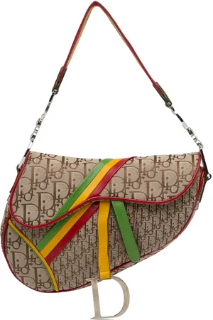 Dior 2004 Pre-Owned Dior issimo Rasta Saddle Shoulder Bag
