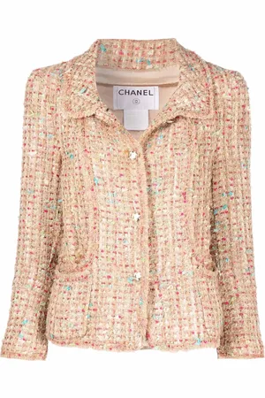 CHANEL 2004 classic collar tweed jacket