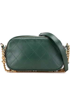 CHANEL 2018-2019 Stitched Calfskin and Grosgrain Button Up Double Zip Camera Bag crossbody bag
