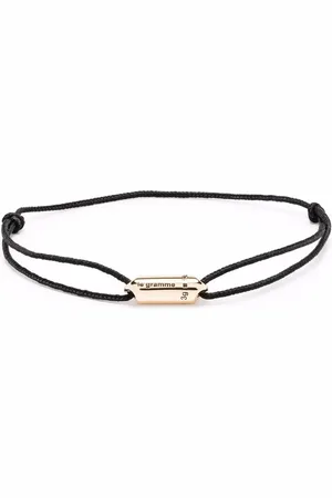 Le Gramme 18K yellow logo capsule cord bracelet