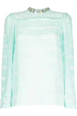 Miu Miu Ruffle-detailed silk blouse