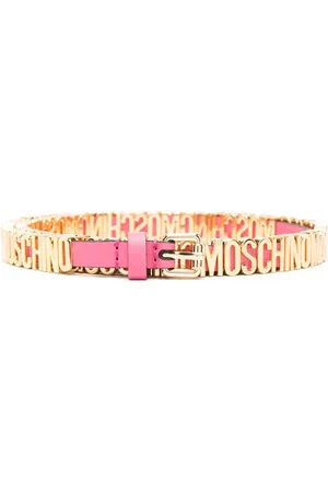 Moschino Logo-lettering leather belt