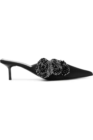 MAGDA BUTRYM 50mm crystal-embellished leather mules