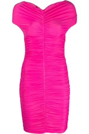 The Andamane Nicola off-shoulder draped minidress