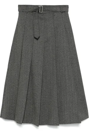 OFFICINE GENERALE Pleated midi skirt
