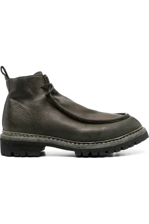 GUIDI Lace-up leather boots