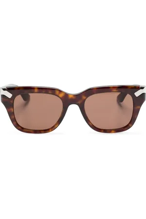 Alexander McQueen Tortoiseshell square-frame sunglasses