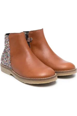 GALLUCCI Glittered-panel ankle boots