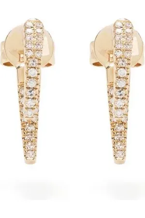 EF Collection 14kt yellow Mini Hook diamond earrings