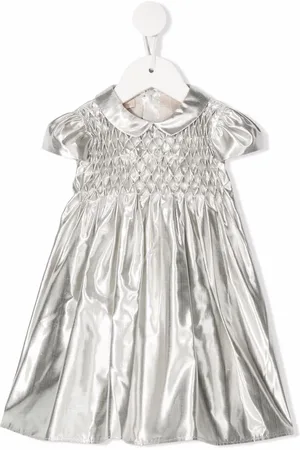 LA STUPENDERIA Shantung metallic-effect dress