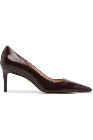 Stuart Weitzman Pointed-toe 75mm leather pumps