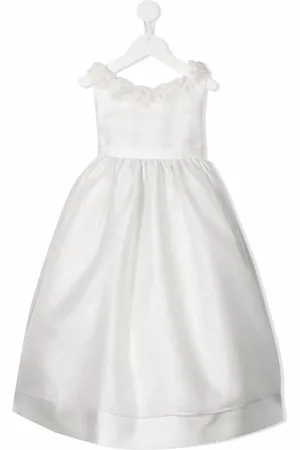 LA STUPENDERIA Floral-appliqué glittered dress