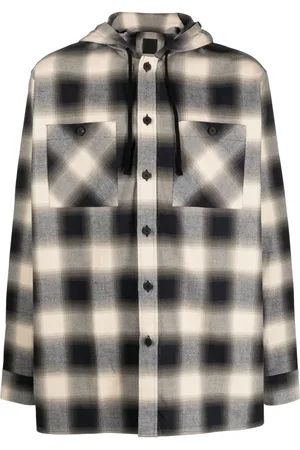 Givenchy Checkered cotton hooded shirt