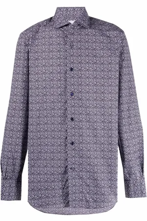MAZZARELLI Micro floral-print shirt