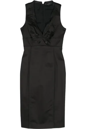Gucci 2000s V-neck midi dress