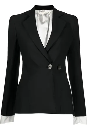 Peter Do Contrast-stitching notched-lapels blazer