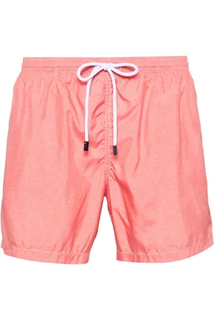 BARBA Logo-patch drawstring swim shorts