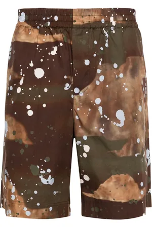 Msgm Paint-splatter elasticated shorts
