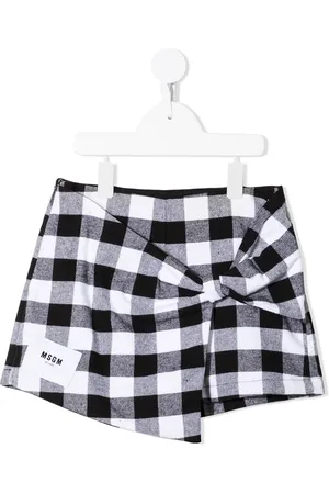 Msgm Checked culotte shorts