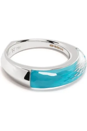 STEPHEN WEBSTER 18kt white gold Stack turquoise ring