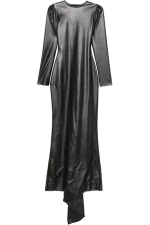 Alchemy X Lia Aram faux-leather maxi dress
