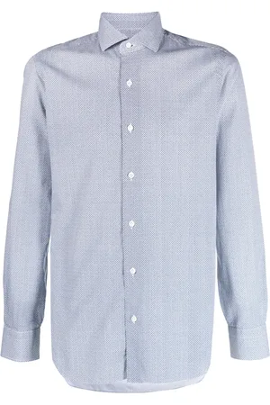 BARBA Graphic-print long-sleeve shirt