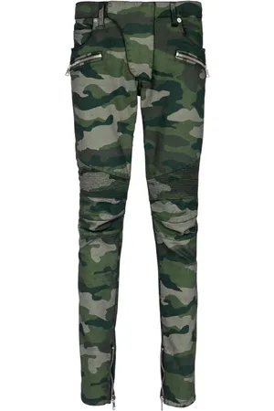 Balmain Camouflage-print slim jeans