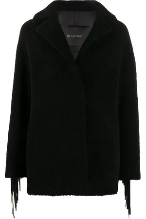 Blancha Fringed single breasted coat