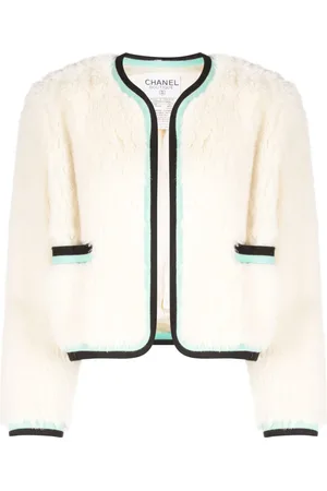 CHANEL 1994 logo-appliqué collarless jacket